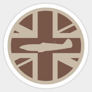 Supermarine Spitfire Union Jack Desert Patch Sticker